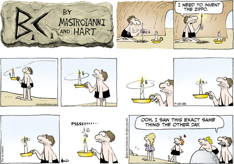 B.C. for Jul 13, 2025 by Mason Mastroianni, Mick Mastroianni and Johnny Hart