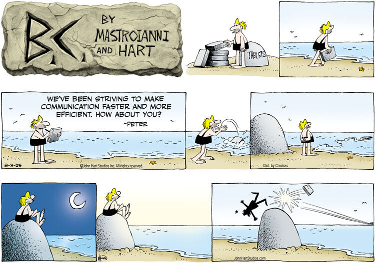 B.C. for Aug 03, 2025 by Mason Mastroianni, Mick Mastroianni and Johnny Hart