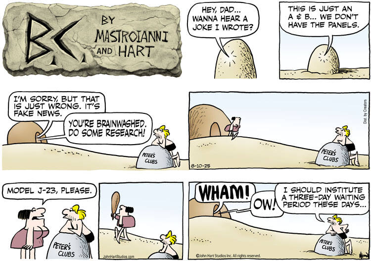 B.C. for Aug 10, 2025 by Mason Mastroianni, Mick Mastroianni and Johnny Hart