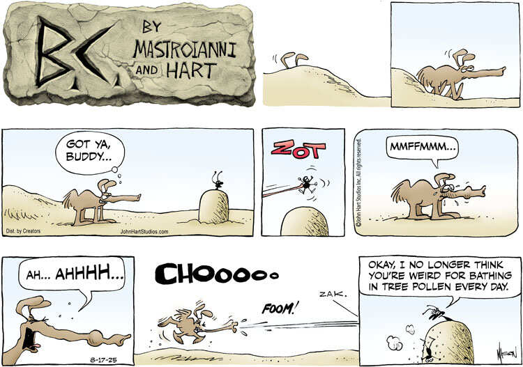 B.C. for Aug 17, 2025 by Mason Mastroianni, Mick Mastroianni and Johnny Hart