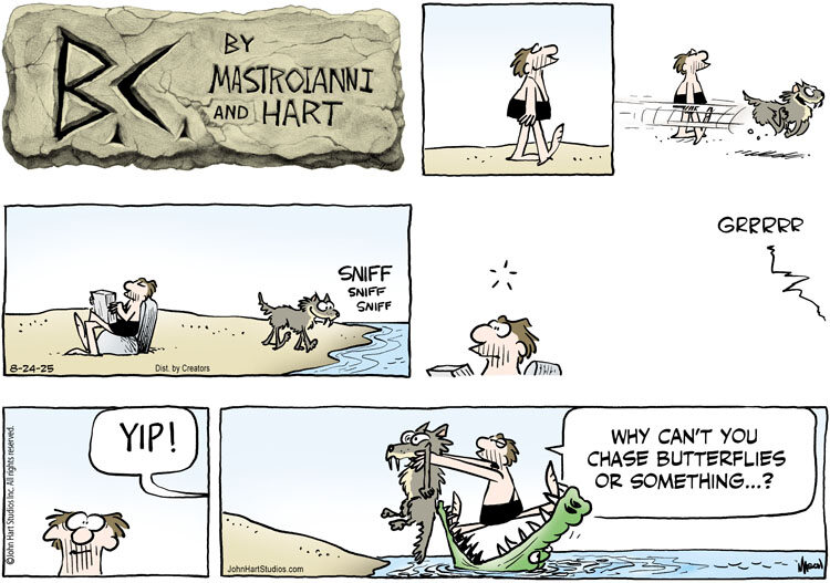 B.C. for Aug 24, 2025 by Mason Mastroianni, Mick Mastroianni and Johnny Hart