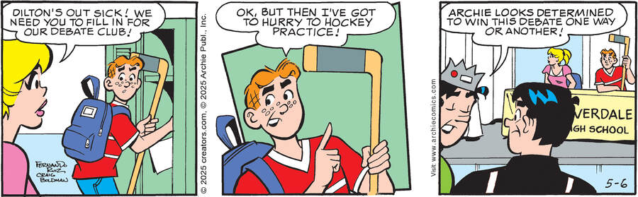 Archie for May 06, 2025 by Archie Comic Publications, Craig Boldman and Fernando Ruiz