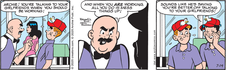 Archie for Jul 19, 2025 by Archie Comic Publications, Craig Boldman and Fernando Ruiz
