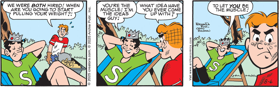 Archie for Aug 06, 2025 by Archie Comic Publications, Craig Boldman and Fernando Ruiz