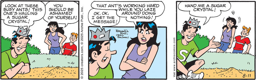 Archie for Aug 11, 2025 by Archie Comic Publications, Craig Boldman and Fernando Ruiz