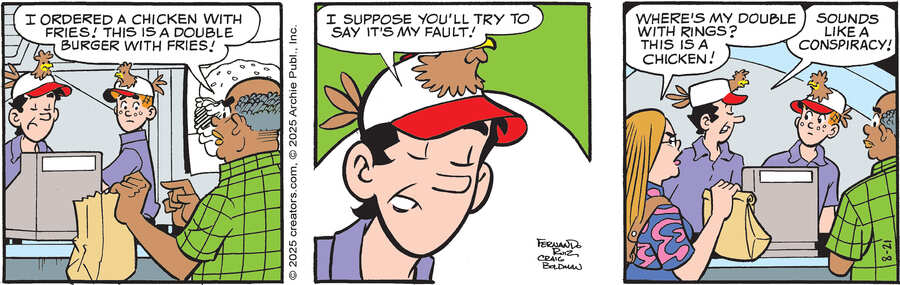 Archie for Aug 21, 2025 by Archie Comic Publications, Craig Boldman and Fernando Ruiz