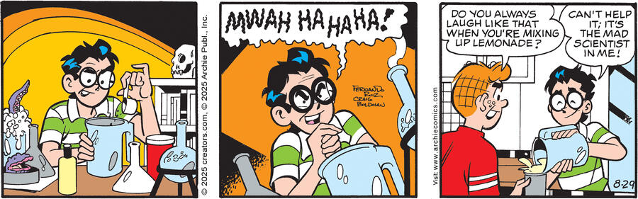 Archie for Aug 29, 2025 by Archie Comic Publications, Craig Boldman and Fernando Ruiz