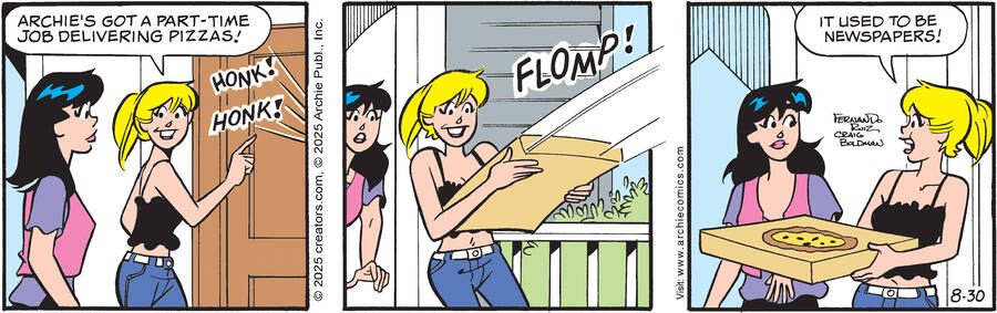 Archie for Aug 30, 2025 by Archie Comic Publications, Craig Boldman and Fernando Ruiz