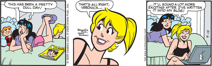 Archie for Sep 18, 2025 by Archie Comic Publications, Craig Boldman and Fernando Ruiz
