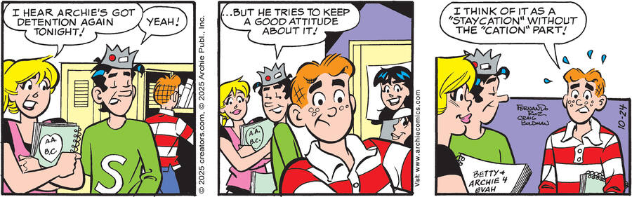 Archie for Oct 24, 2025 by Archie Comic Publications, Craig Boldman and Fernando Ruiz
