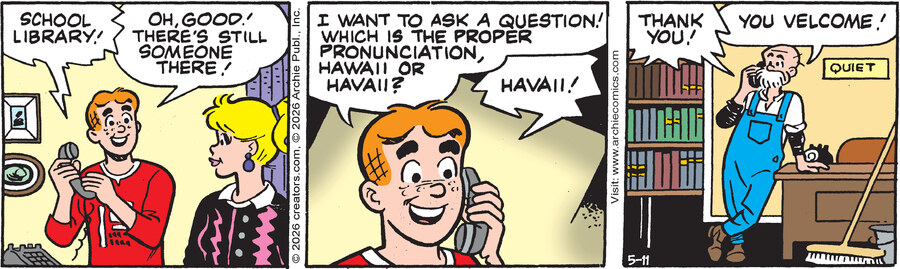 Archie for May 11, 2026, by Archie Comic Publications, Craig Boldman ...