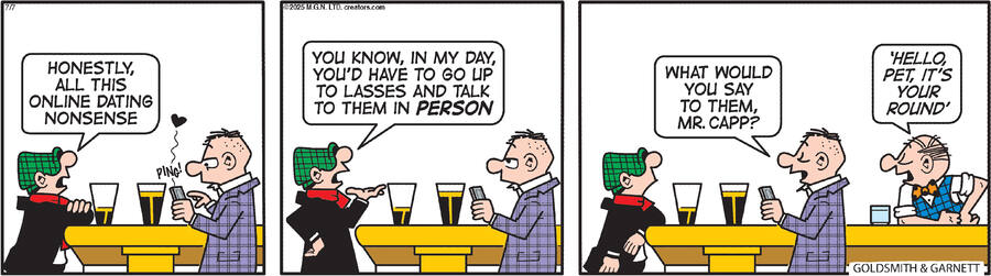 Andy Capp for Jul 07, 2025 by Reg Smythe