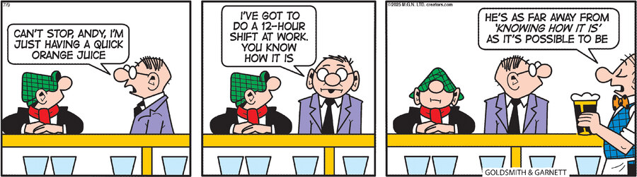 Andy Capp for Jul 09, 2025 by Reg Smythe