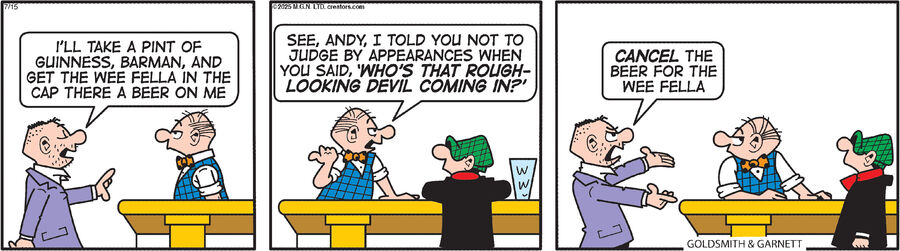 Andy Capp for Jul 15, 2025 by Reg Smythe
