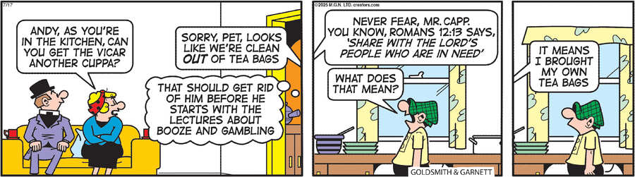 Andy Capp for Jul 17, 2025 by Reg Smythe