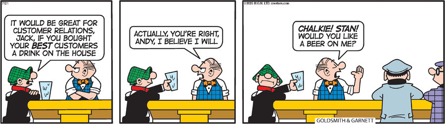 Andy Capp for Jul 21, 2025 by Reg Smythe