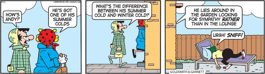 Andy Capp for Aug 13, 2025 by Reg Smythe
