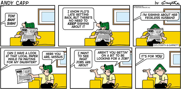 Andy Capp for Aug 17, 2025 by Reg Smythe