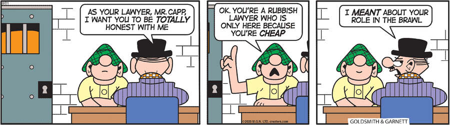 Andy Capp for Aug 21, 2025 by Reg Smythe