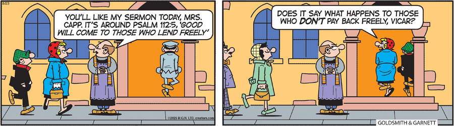 Andy Capp for Aug 23, 2025 by Reg Smythe