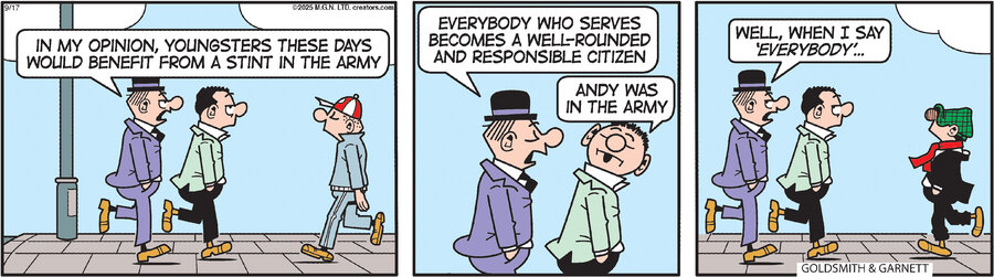 Andy Capp for Sep 17, 2025 by Reg Smythe