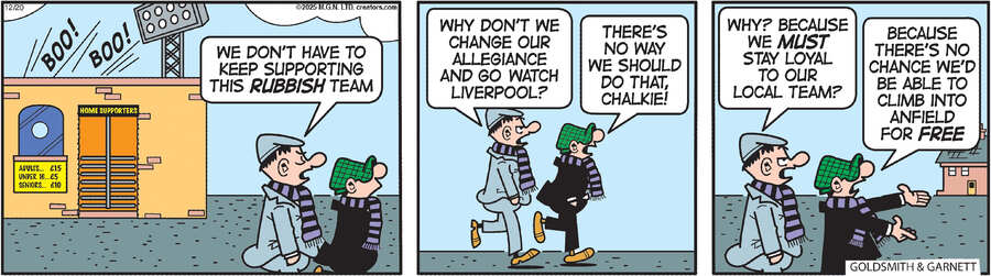 Andy Capp for Dec 20, 2025 by Reg Smythe