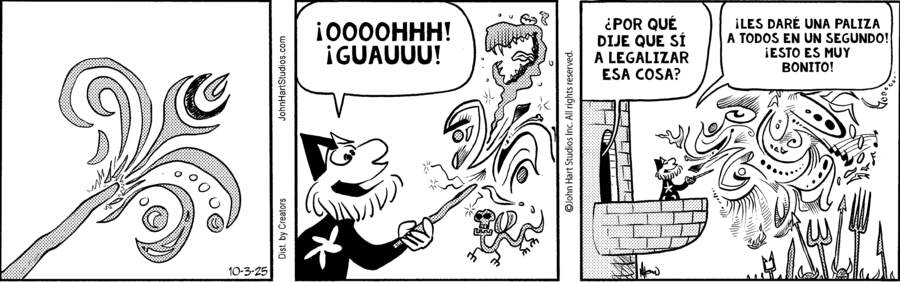 Wizard of Id Spanish for Oct 03, 2025