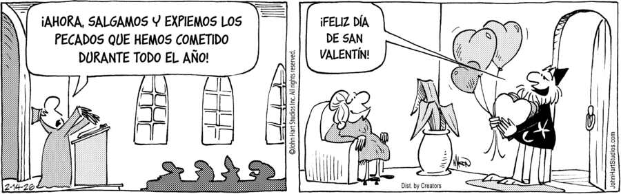 Wizard of Id Spanish for Feb 14, 2026