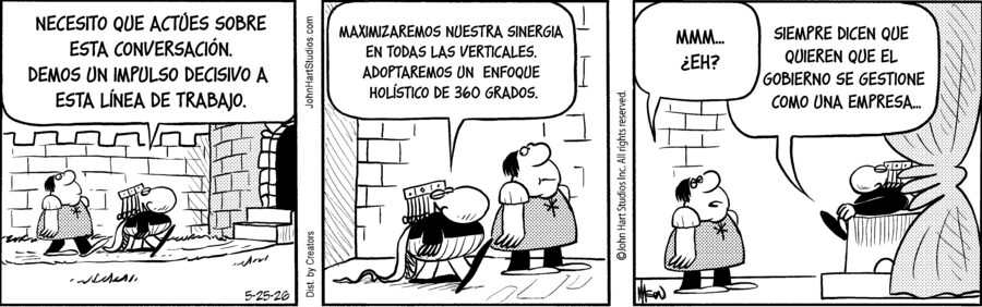 Wizard of Id Spanish for May 25, 2026